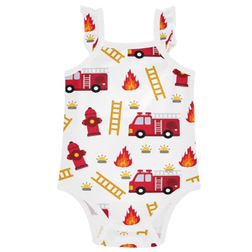 Ollabaky Baby Girls' Bodysuit Cotton Sleeveless Ruffle Newborn Clothes for 0-24 Months