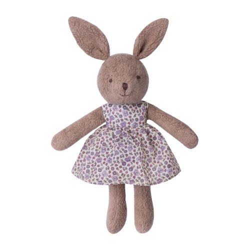 Apple Park Kids | 100% Organic Cotton (Corn Filled Fiber) Little Bunny Plush - Cocoa Brown Vintage Floral