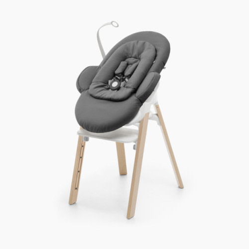 Stokke Steps Bouncer - Herringbone Grey / White Chassis