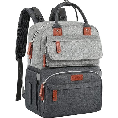 Diaper Bag Backpack, Baby Boy Diaper Bag, Large Diaper Bag Backpack Gift for Boys Girls, Baby Diper Backpack for Travel with Insulated Pockets and Stroller Straps - Grey
