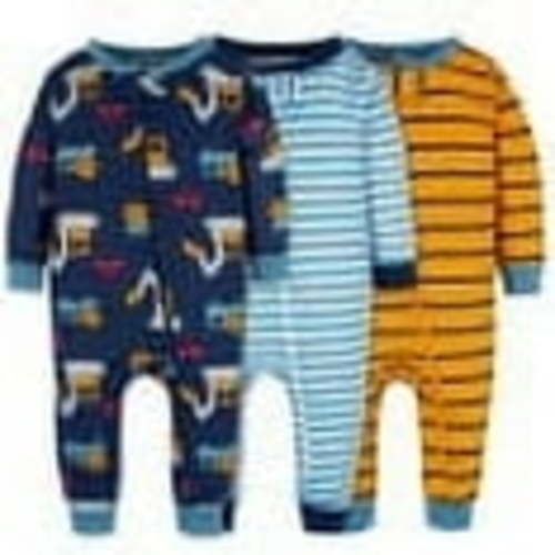 Onesies Brand Baby & Toddler Boy Snug Fit Footless Cotton Pajamas, 3-Pack, Sizes 0/3 Months - 5T