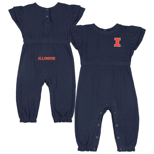 Infant Colosseum Navy Illinois Fighting Illini Beautopia Waffle Knit Romper
