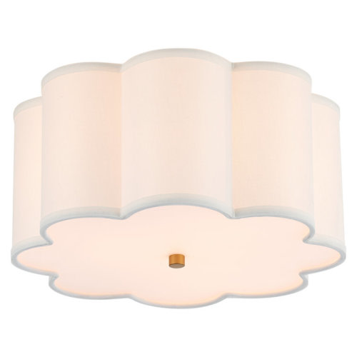 Olinde Linen Blend Flush Mount