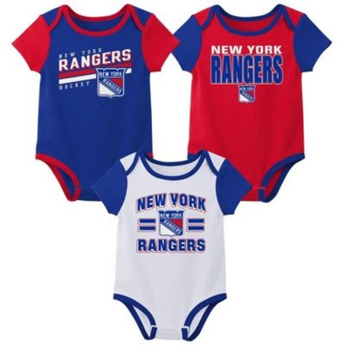 NHL New York Rangers Infant Boys' 3pk Bodysuit - 0-3M