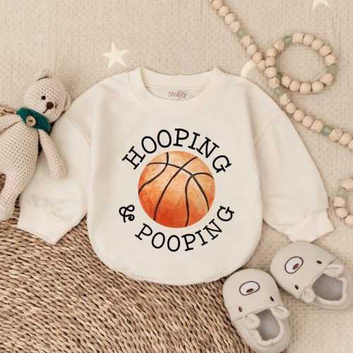 Funny Basketball Baby Bodysuit: Cotton Romper, Sports Fan Gift