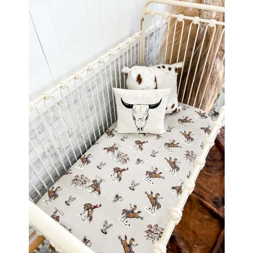 Saddle Up Buttercup Fitted Crib Sheet