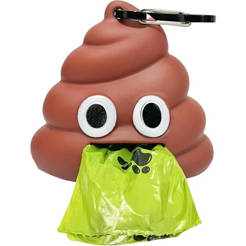 Cute and Functional Dog Poop Bag Holder for Leash Sturdy Dog Poop Bag Dispenser Includes 1 Roll 15 Bags