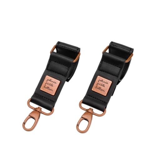 Valet Stroller Clips Bag Hooks in Matte Black & Antique Copper