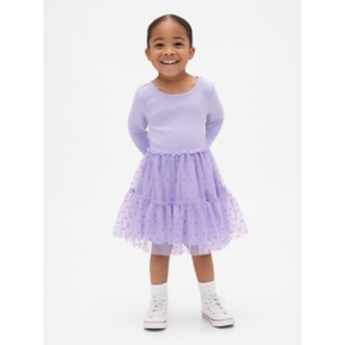 Baby & Toddler Mixed Media Tulle Dress | Gap