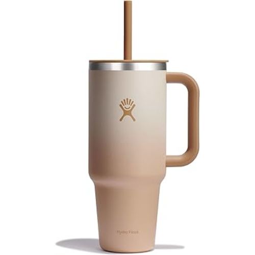Hydro Flask Travel Tumbler Stainless Steel Insulated Cup with Lid and Straw for Cold Water and Drinks for Sports, School, Work, Car, Travel and Weekends