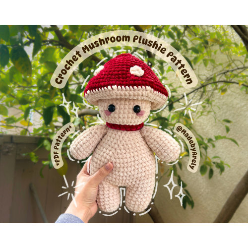 Crochet Mushroom Plushie PDF PATTERN | Amigurumi Crochet, Plushie Pattern, Cute Plushie, Crochet Pattern