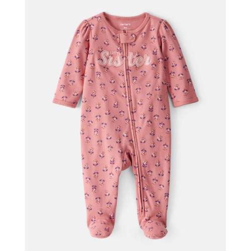 Baby Little Sister 2-Way Zip Cotton Sleep & Play Pajamas - Carter's | Carter's