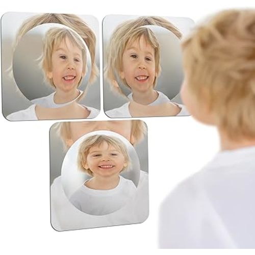 Special Supplies Sensory Bubble Wall Mirror - Interactive Acrylic Mirrors for Wall and Sensory Toys for Kids Classroom or Home - Sensory Room Decor -Visual, Tactile Stimulation - (Pack of 3)