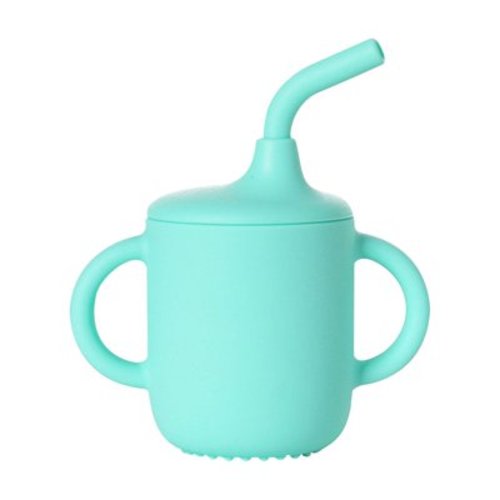 Moocorvic Silicone Baby Cups With Straws and Lids, Food Grade Toddler Cup Toddler Training Container, Built In Straw Stoppers, Baby Cups 6-12 Months