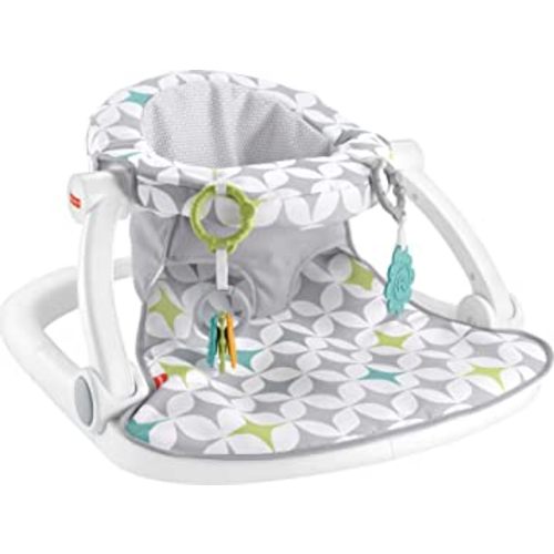 Fisher-Price Portable Baby Chair with BPA-Free Teether and Clacker Baby-Toy, Sit-Me-Up Floor Seat, Starlight Bursts