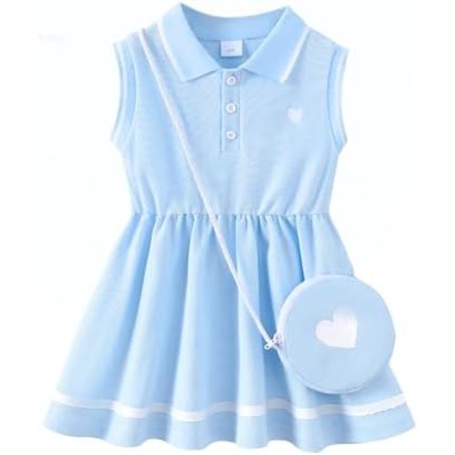 Saeaby Little Toddler Girl Sporty Dress Summer Clothes Ruffle Sleeveless Kids Dresses Sport Causal Sundress Girl Outfits