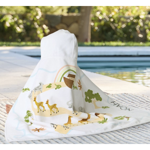 Noah's Ark Baby Beach Hooded Towel UPF 50+