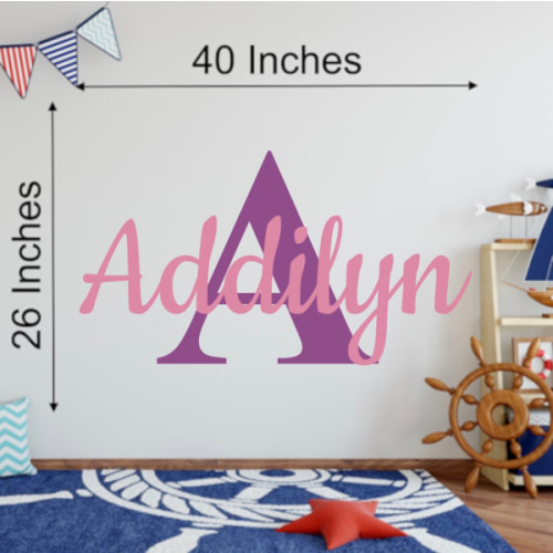 VulgrCo Custom Wall Decal for Kids Room, Personalized Nursery Decor and Peel & Stick Name Decals