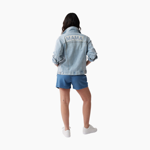 Ingrid and Isabel Mama Jacket - Pale Light Wash, Xs
