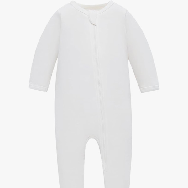 Owlivia Baby Footed Pajamas 0-18M, Organic Cotton Zip Sleeper, Long Sleeve