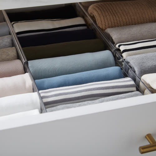 Clear Expandable Deep Drawer Dividers Set of 2