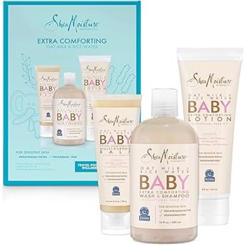 SheaMoisture Baby Gift Set Gift Sets Perfect For New Moms Oat Milk & Rice Water Hypoallergenic