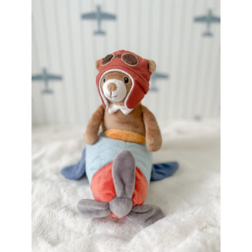 Pilot Bear and Plane, Blue - MON AMI | Maisonette