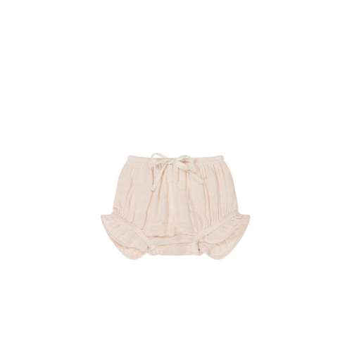 Organic Cotton Muslin Frill Bloomer - Ballet Pink