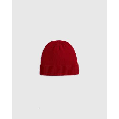 Washable Cashmere Beanie - Toddler in Varsity Red