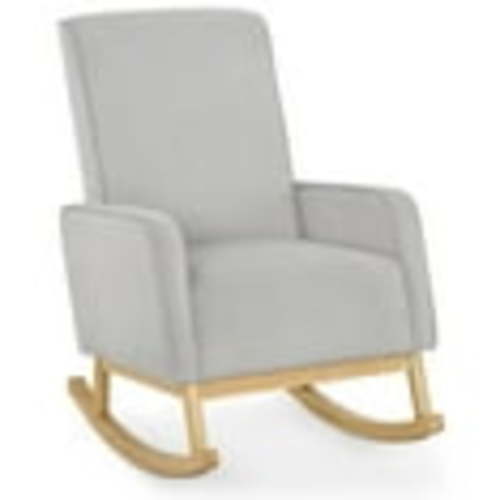 Delta Children Drew Rocking Chair, Cloud Grey with Natural