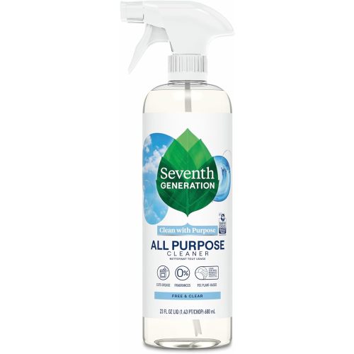 Seventh Generation All Purpose Cleaner, Free & Clear, Cuts Grease, 23 Fl Oz