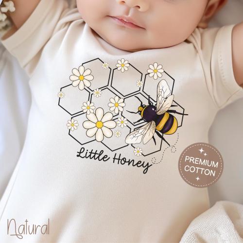 Little Honey Bee Baby Onesie® Bee Baby Shower Girl Boho Little Honey Baby Shower Gift Daisy Bee Honeycomb Baby Shirt Clothes Bee Baby Gift