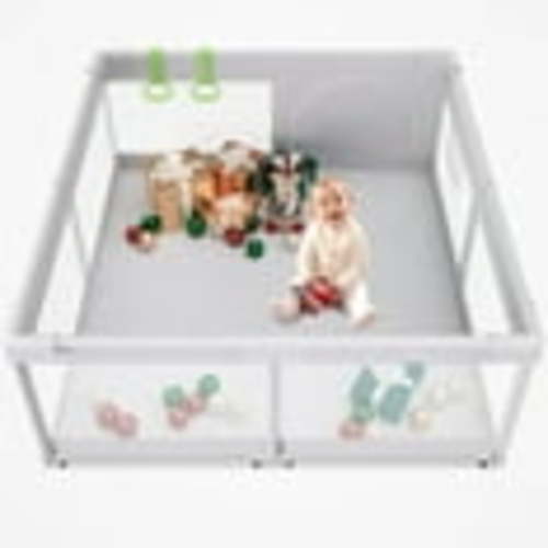 Baby Playpen, Playpen for Babies & Toddlers, 47x47 Small Baby Play Pen,Toddler Playpen for Apartment,Play Yard for Baby,Baby Activity Play Fence, Extra Large Baby Playard