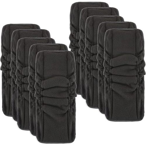 Cloth Diaper Inserts 10pcs,5 Layers Absorbent Liners for Baby Cloth Pocket Diapers,Reusable Baby Diaper Inserts