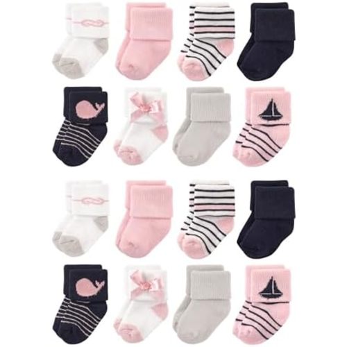 Luvable Friends Unisex Baby Baby Cotton Rich Terry Socks 16-Pack