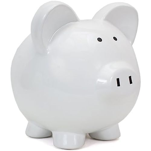 Child to Cherish Ceramic Piggy Bank, White