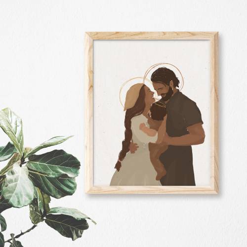 The Holy Family | Catholic Art Print | Jesus, Mary, and Joseph