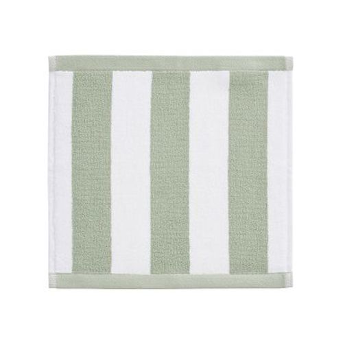 Rugby Stripe Bath Towel, Washcloth, Sage