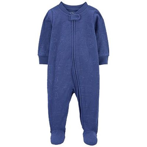 Baby Boy Carter's Camping Print Fleece Zip-Up Footie Sleep & Play