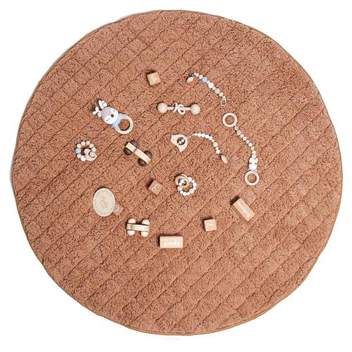 Double-Sided Sherpa and Cotton Baby Play Mat - Jabaloo