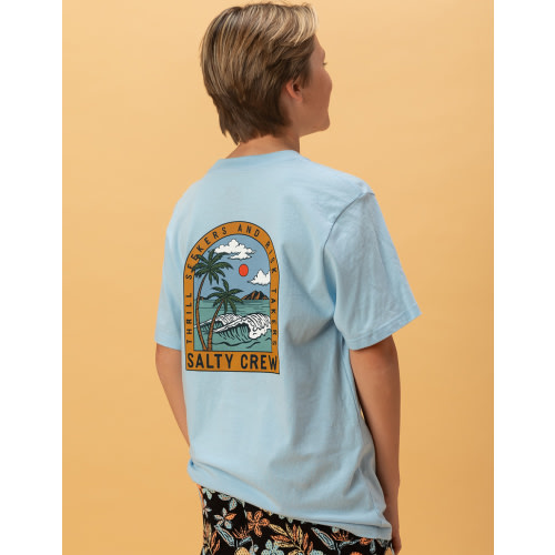 SALTY CREW Archway Boys Tee - LIGHT BLUE - M | Tillys