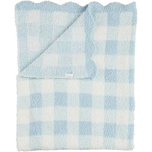 Mud Pie Children's Blue Gingham Chenille Blanket