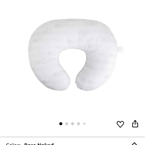 Boppy Bare Naked Original Nursing Pillow, Pillow Only, Cover Sold Separately, Ergonomic Nursing Essentials for Breastfeeding and Bottle Feeding, with Firm Fiber Fill