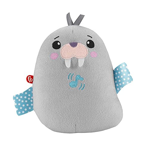 Fisher-Price Baby Toy Chill Vibes Walrus Soother, Plush Sound Machine with Music & Vibrations for Developmental Play Newborns Ages 0+ Months
