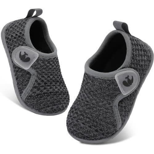 FEETCITY Baby Boys Girls First Walking Shoes Infant Sneakers Crib Shoes Breathable Lightweight Slip On Shoes