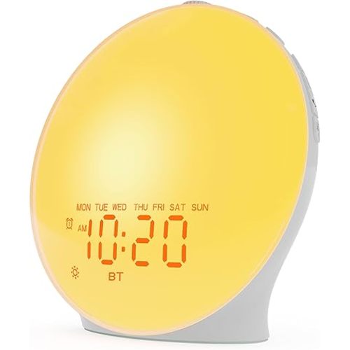 JALL Sound Machine White Noise Machine with 22 Soothing Sounds, 17 Night Lights, Bluetooth Speaker, Sleep Timer, Wake Up Light Sunrise Alarm Clock for Bedrooms, Ideal Gift for Baby, Kids, Seniors