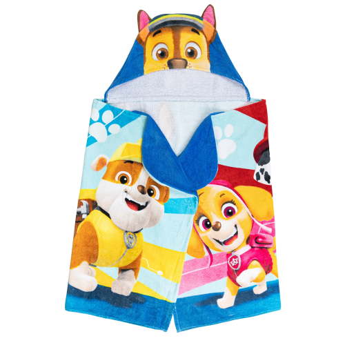 Paw Patrol Chase Kids Cotton Hooded Towel, 24x50, 3-D Ears, Bath or Beach