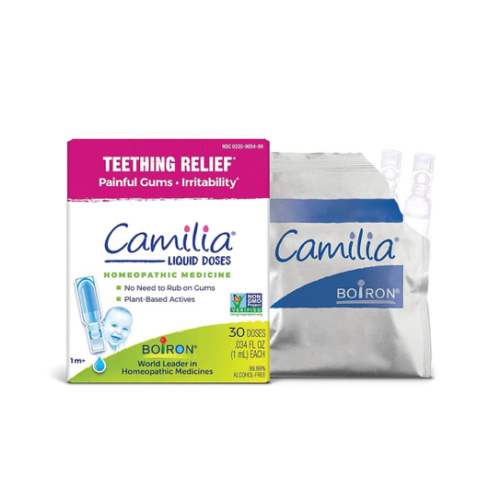 Boiron Camilia Teething Drops for Daytime and Nighttime Relief of Painful or Swollen Gums and Irritability in Babies - 30 Count