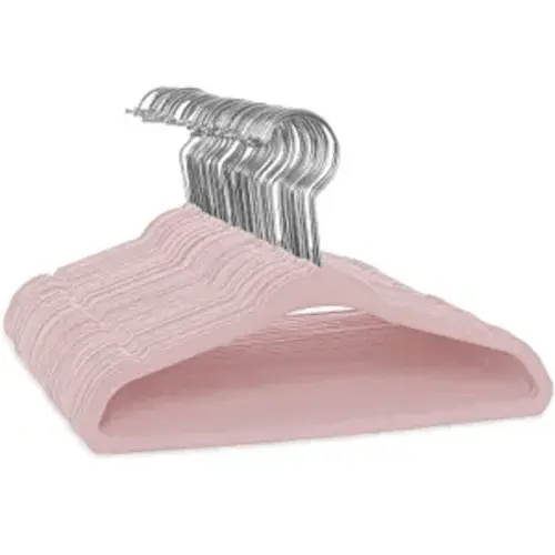 Casafield 50 Velvet Baby Hangers - 11 Size for Infant & Toddler Clothes - Pink