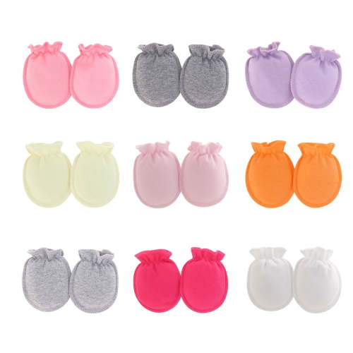 Generic 9 Pairs Baby Boys Girls Mittens 0-6 Months Toddler Mittens No Scratch Solid Color Gloves Comfortable Breathable for Home Indoor Outdoor(One Size Yellow)